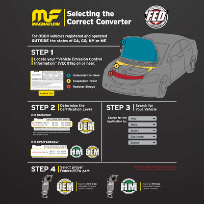 MagnaFlow Conv DF 99-05 Mazda Miata1.8L Front Excluding Turbocharged